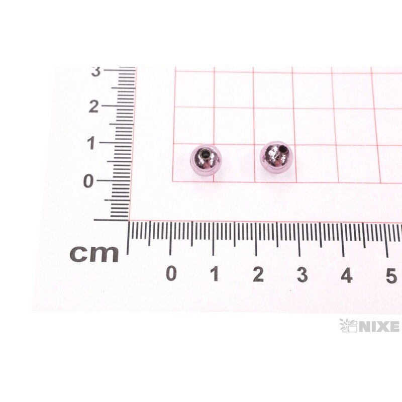 KORÁLKY 8mm cca 208ks METAL*STARORŮŽOVÁ