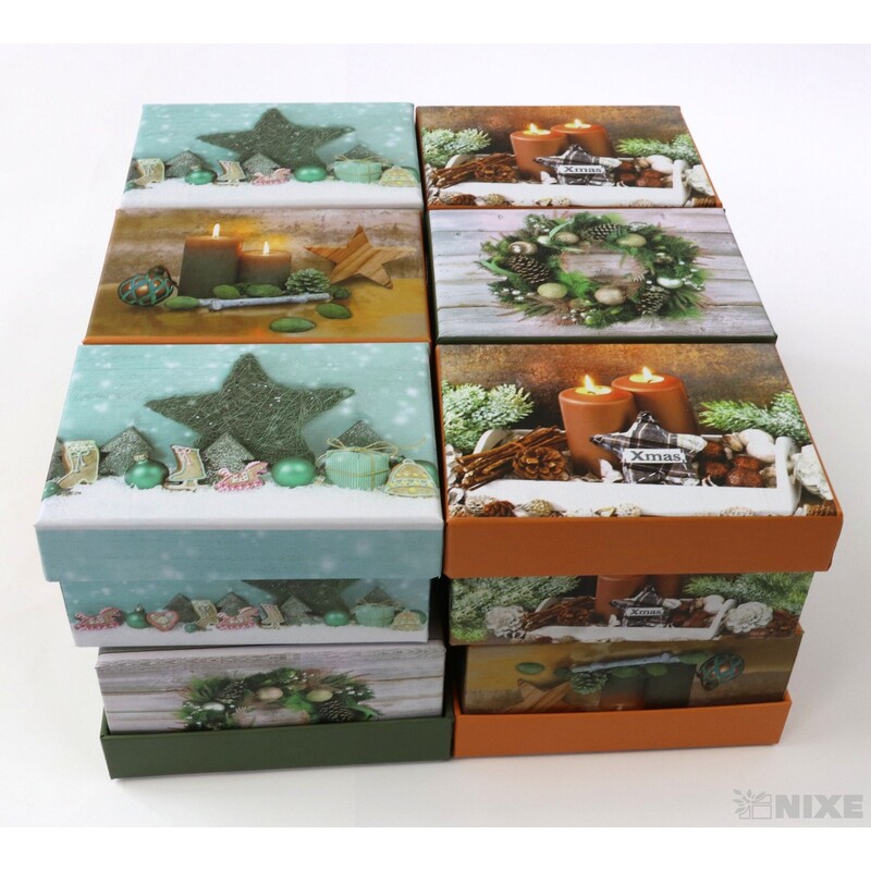 KRABICE 12ks 5x5x7cm*MIX BAREV