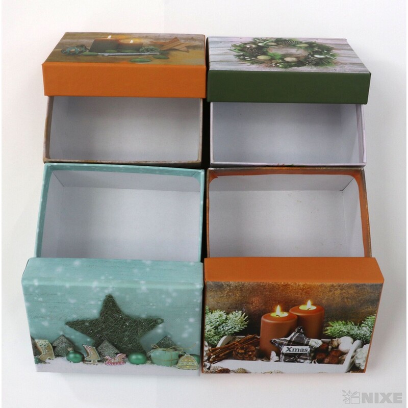 KRABICE 12ks 5x5x7cm*MIX BAREV