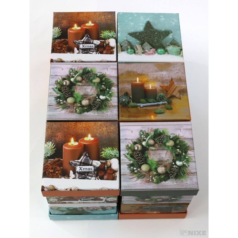 KRABICE 12ks 9x5x9cm*MIX BAREV