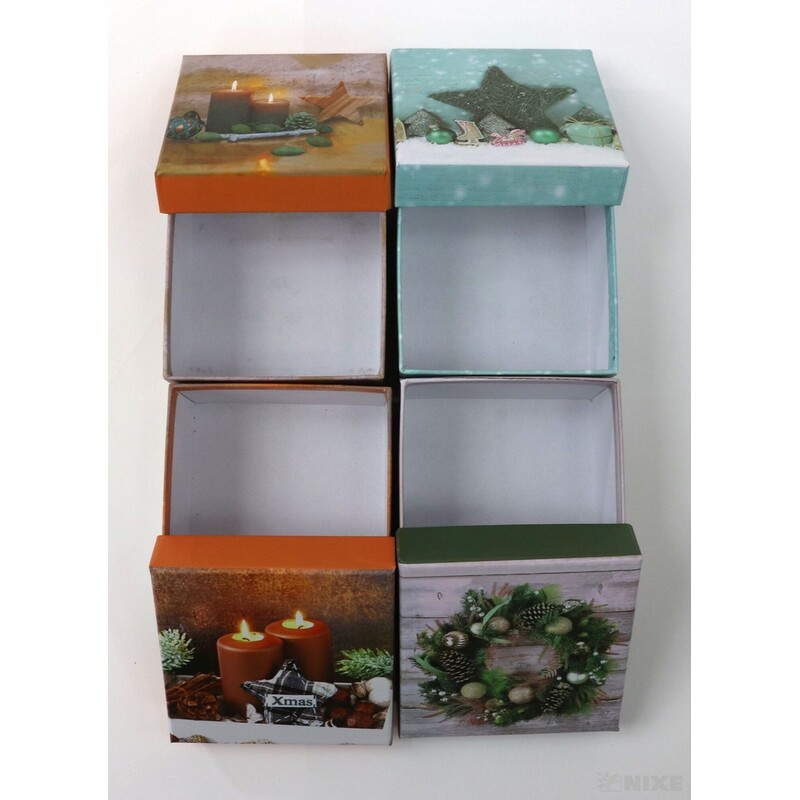 KRABICE 12ks 9x5x9cm*MIX BAREV