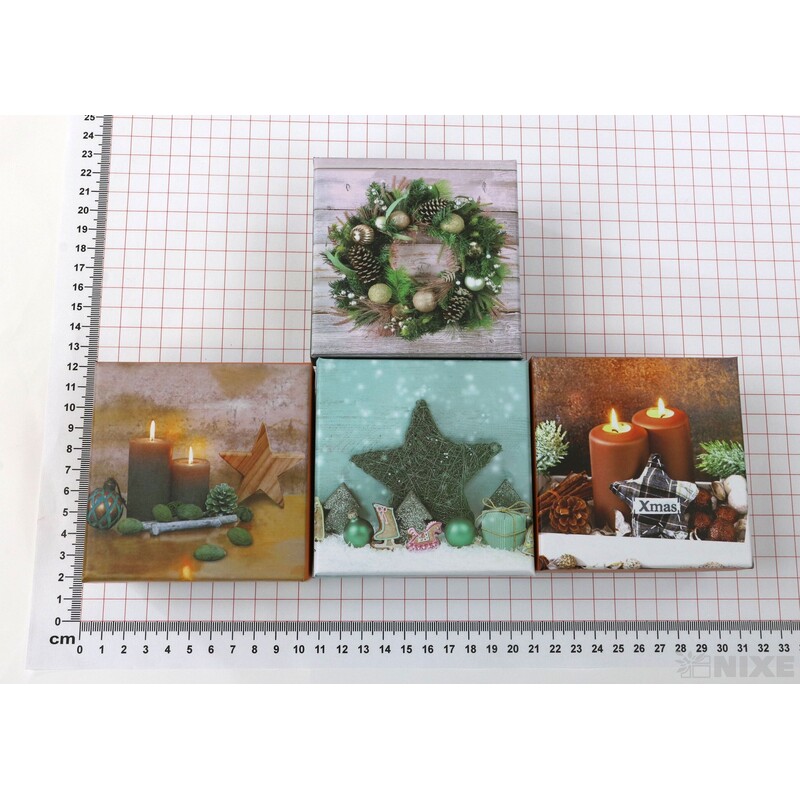 KRABICE 12ks 9x5x9cm*MIX BAREV