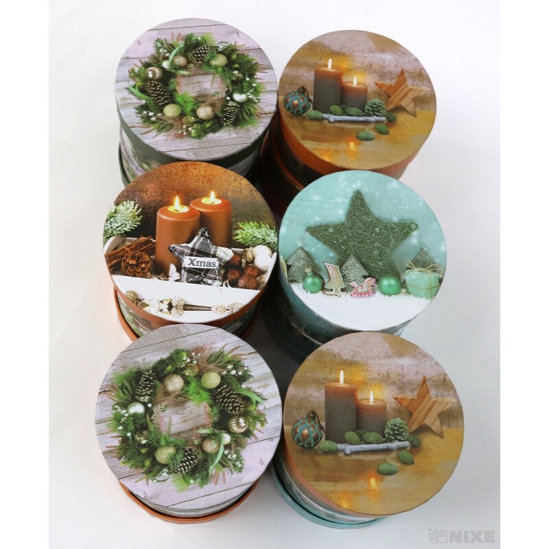 KRABICE 12ks pr. 10X5cm*MIX BAREV