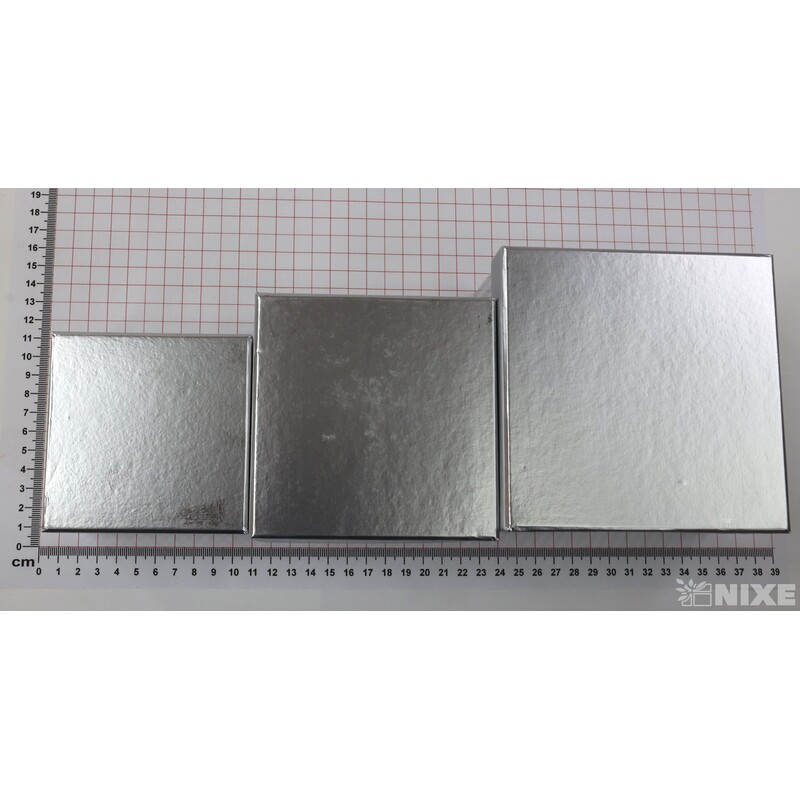 KRABICE 12x7x7cm 10x6x10 8x5x8*STŘÍBRNÁ
