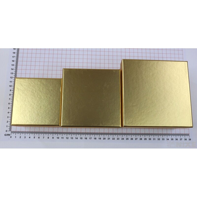 KRABICE 12x7x12cm 10x6x10 8x5x8*ZLATÁ