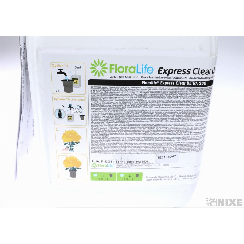 FLORALITE EXPRESS CLEAR ULTRA200 PRO ČERSTVOST KVĚTIN 5l
