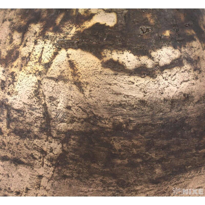 VÁZA SKLO 20cm*MĚDENÁ