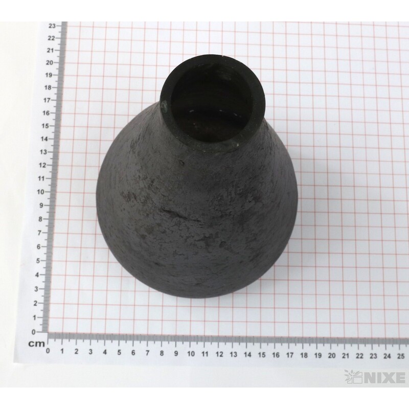 VÁZA SKLO PATINA 24cm*ŠEDÁ