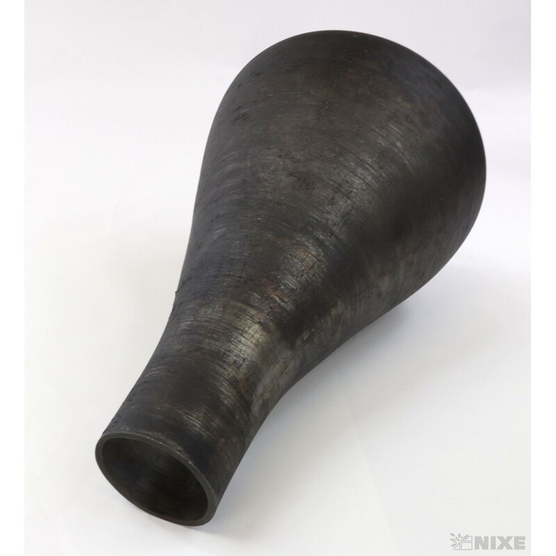 VÁZA SKLO PATINA 28cm*ŠEDÁ