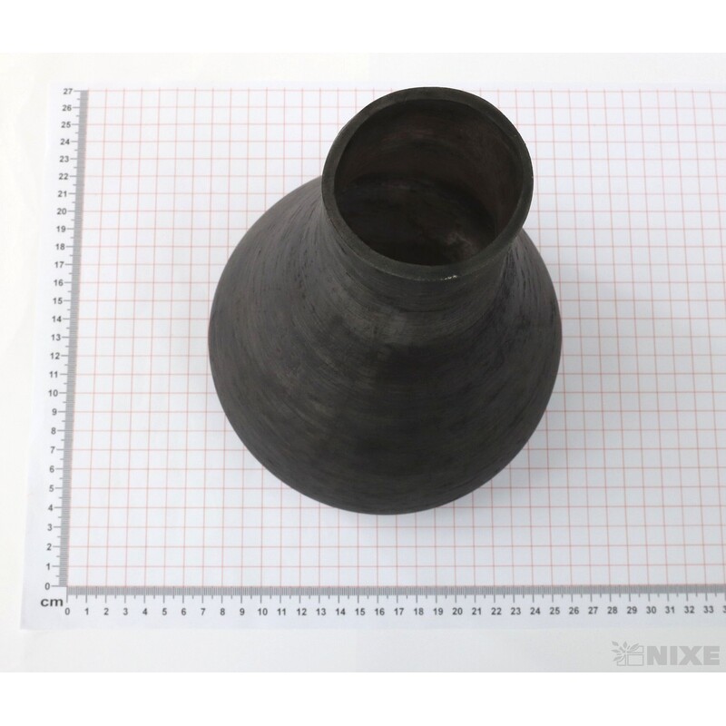 VÁZA SKLO PATINA 28cm*ŠEDÁ