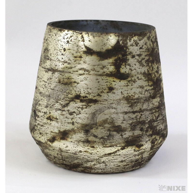 OBAL SKLO PATINA 8cm*STŘÍBRNÁ