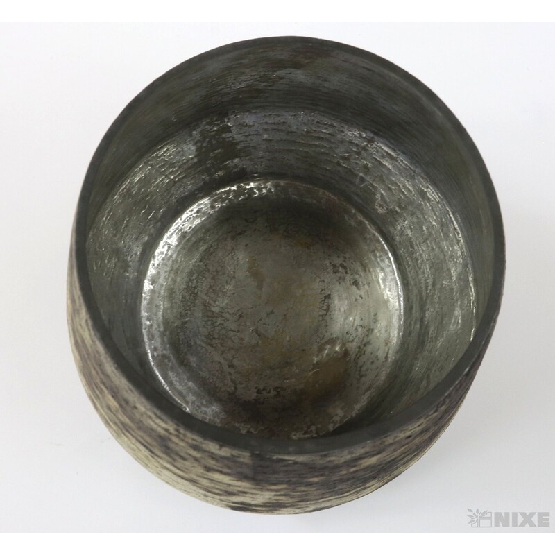 OBAL SKLO PATINA 11cm*STŘÍBRNÁ