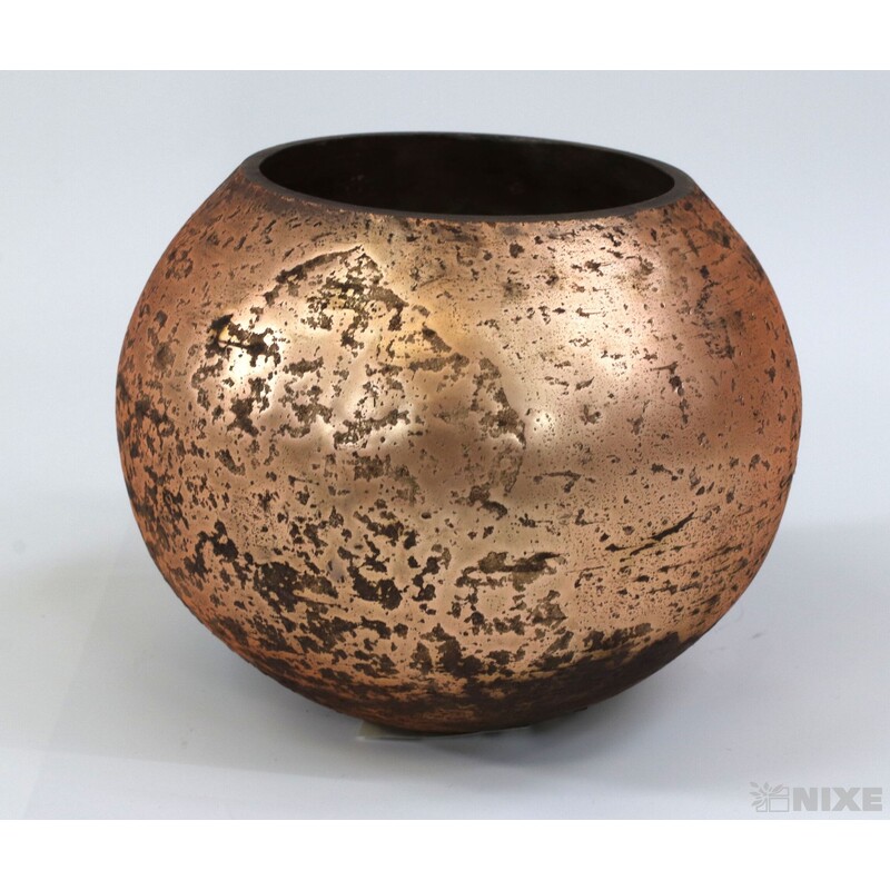 OBAL SKLO PATINA 8cm*RŮŽOVÁ