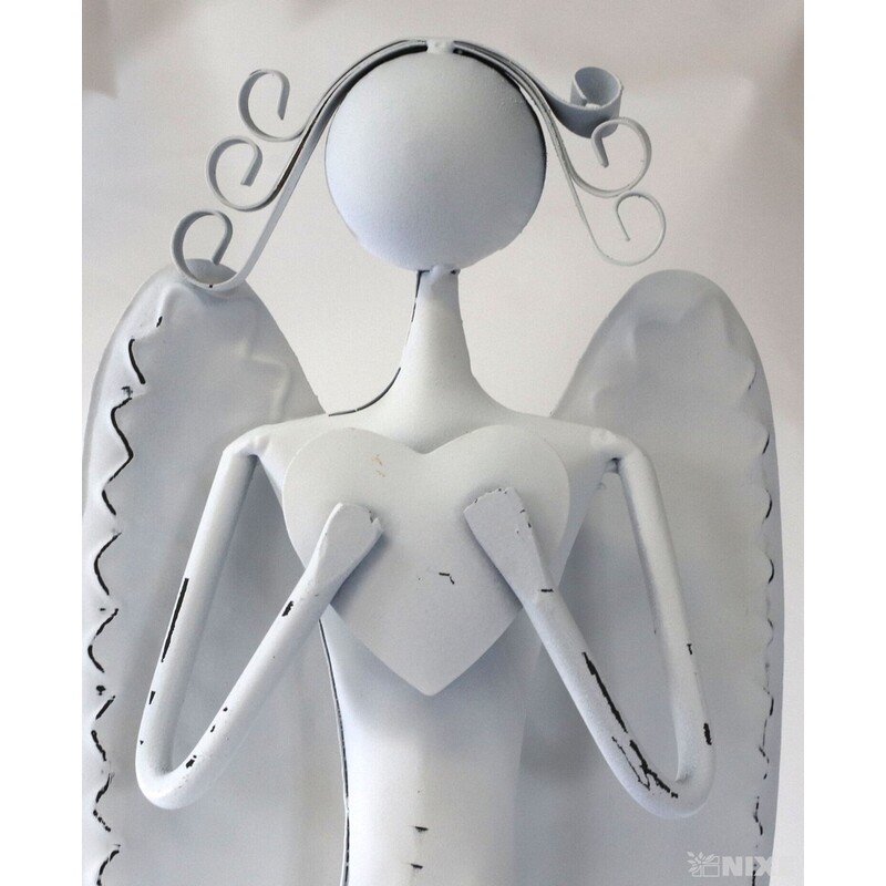 ANDĚL KOVOVÝ 67cm*BÍLÁ