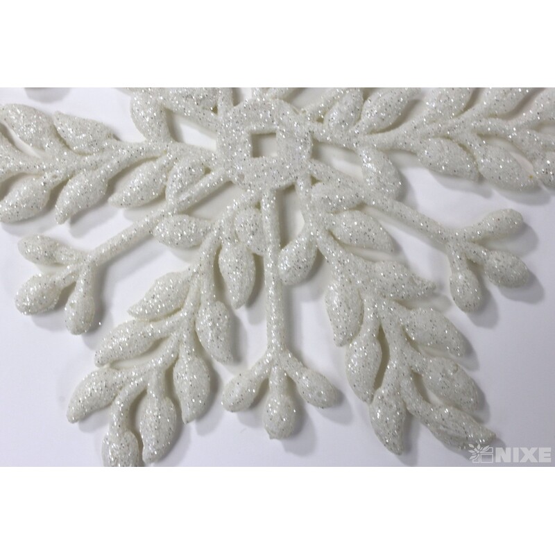 ZÁVĚS VLOČKA 14cm 2ks*BÍLÁ