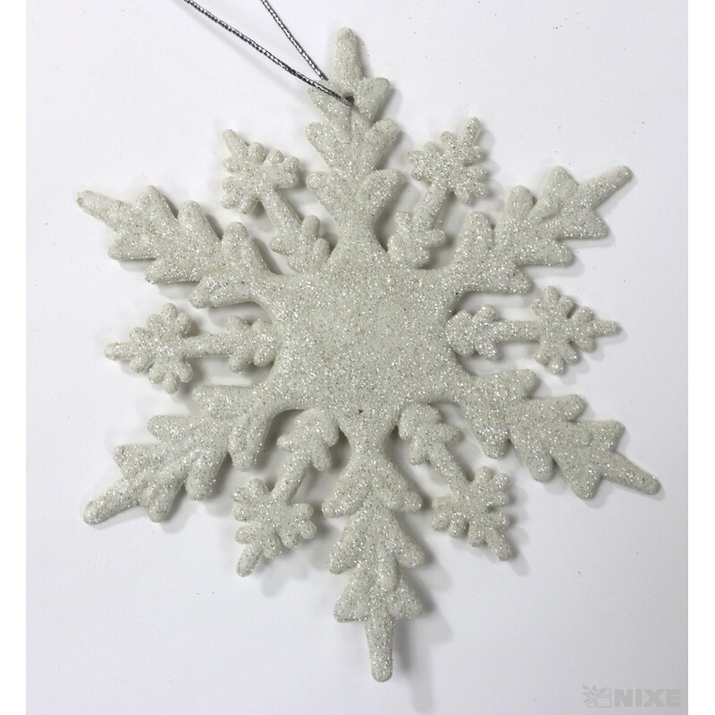 ZÁVĚS VLOČKA 15cm 2ks*BÍLÁ