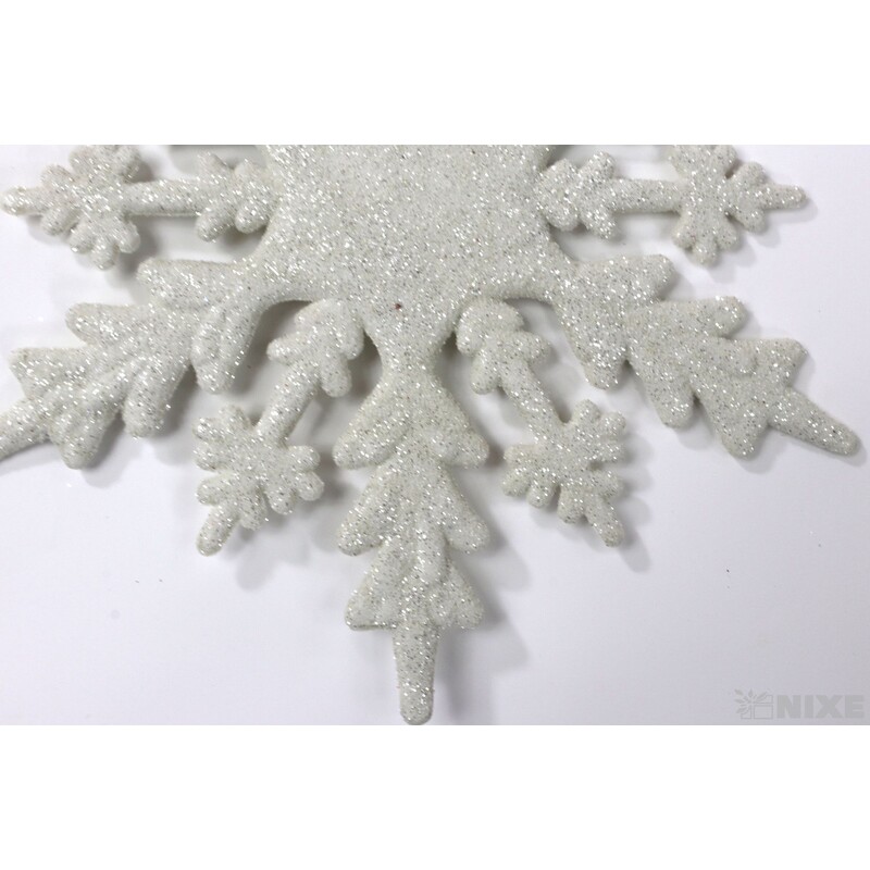 ZÁVĚS VLOČKA 15cm 2ks*BÍLÁ