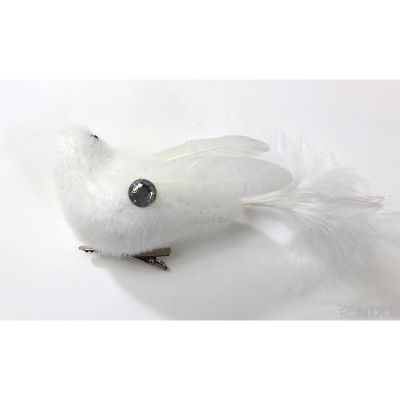 PTÁČEK KLIPS 15cm 3ks*BÍLÁ