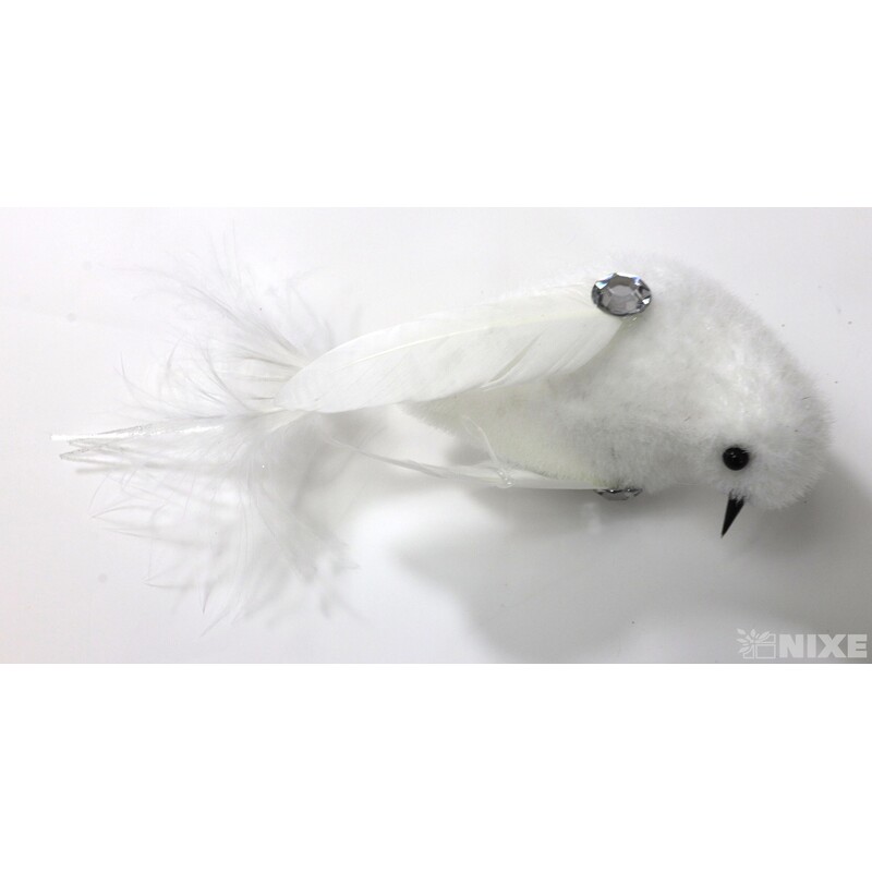 PTÁČEK KLIPS 15cm 3ks*BÍLÁ