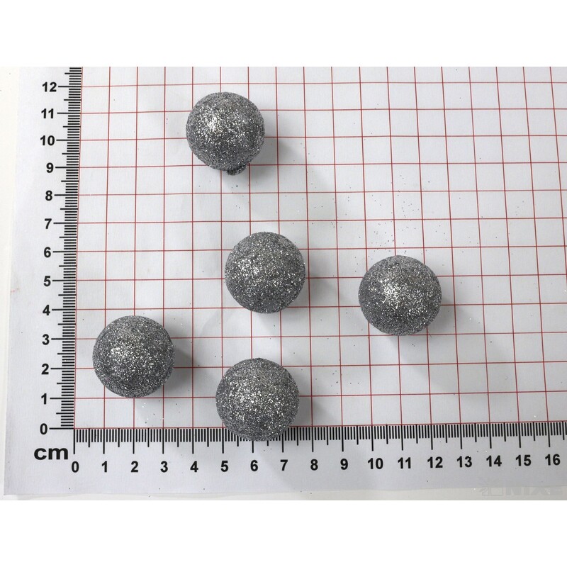 KULIČKY 3cm 50ks*STŘÍBRNÁ