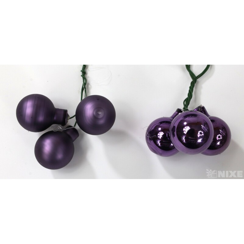 KOULE NA DR. 2x10,5cm 144ks MIX*FIALOVÁ TM.