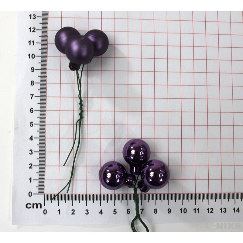 KOULE NA DR. 2x10,5cm 144ks MIX*FIALOVÁ TM.