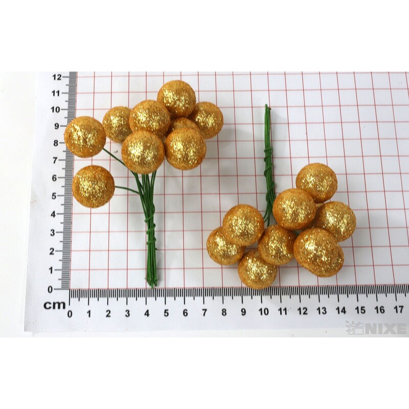 KOULE NA DRÁTKU 2x10cm 180ks*ZLATÁ