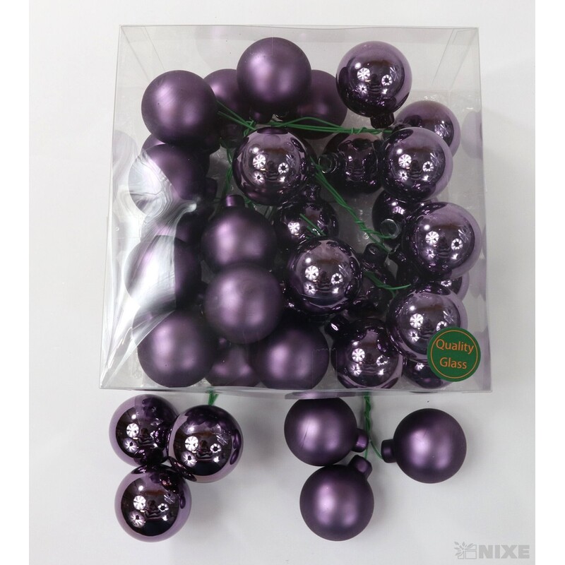 KOULE NA DR. 4x10cm 36ks MIX*FIALOVÁ