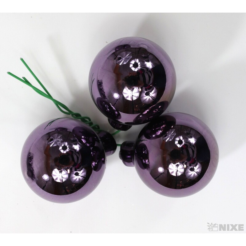 KOULE NA DR. 4x10cm 36ks MIX*FIALOVÁ