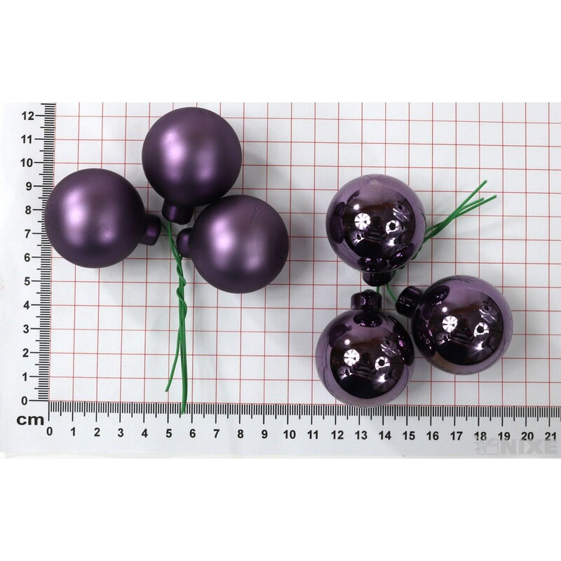 KOULE NA DR. 4x10cm 36ks MIX*FIALOVÁ