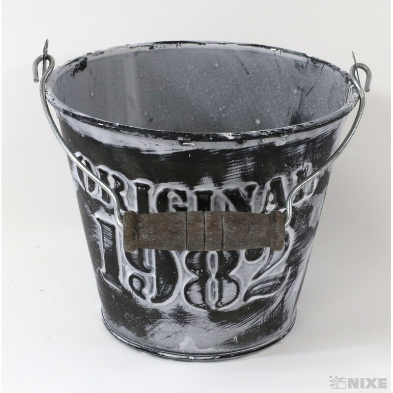 PLECHOVÝ KBELÍK 10x12cm*ČERNÁ