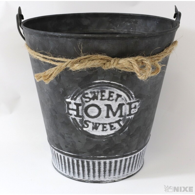 PLECHOVÝ KBELÍK 18x17cm*ČERNÁ