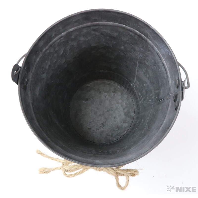 PLECHOVÝ KBELÍK 18x17cm*ČERNÁ