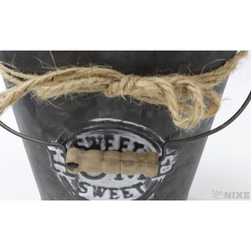 PLECHOVÝ KBELÍK 18x17cm*ČERNÁ