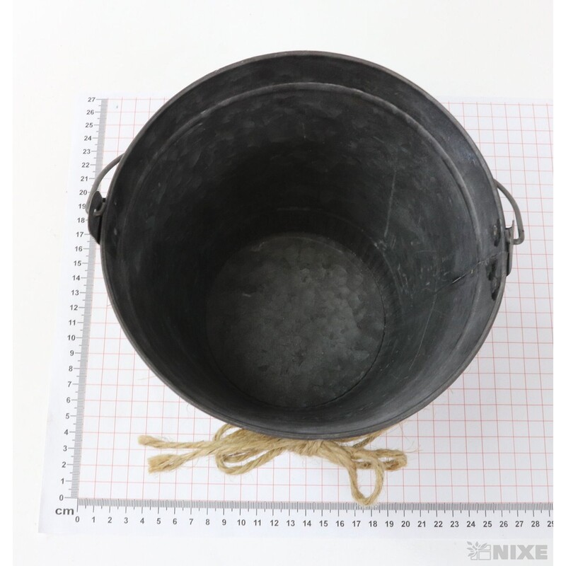 PLECHOVÝ KBELÍK 18x17cm*ČERNÁ