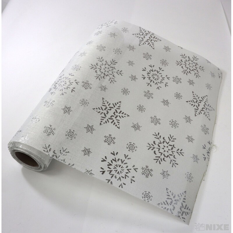 ROLE JUTA VLOČKA 36cmx3m*BÍLÁ+STŘÍBRNÁ V+