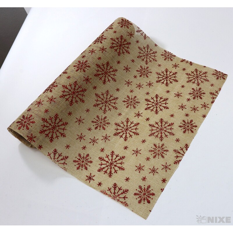 ROLE JUTA VLOČKA 36cmx3m*PŘÍRODNÍ+ČERVENÁ