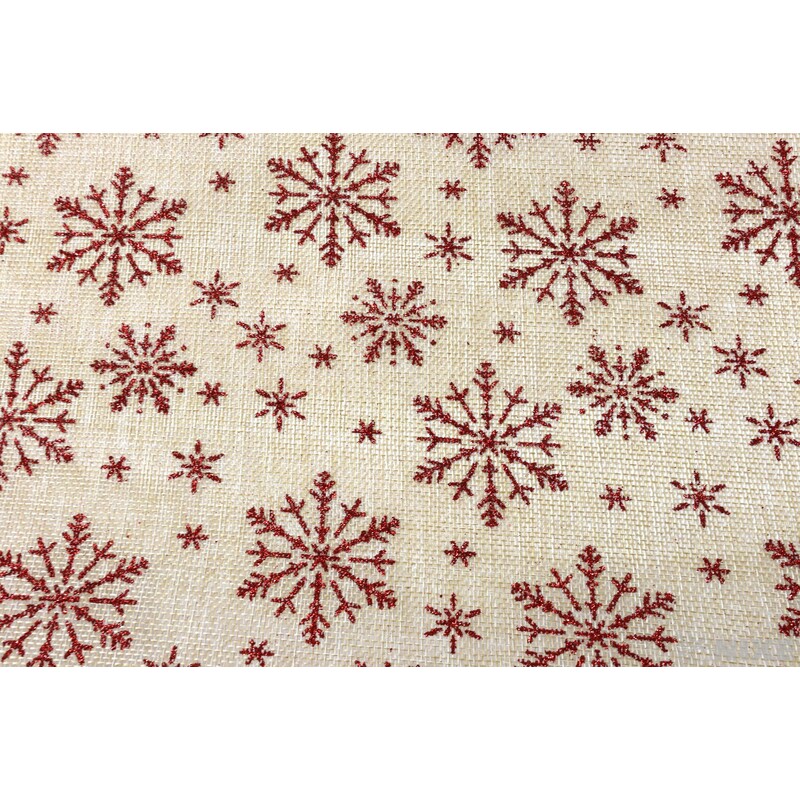 ROLE JUTA VLOČKA 36cmx3m*PŘÍRODNÍ+ČERVENÁ