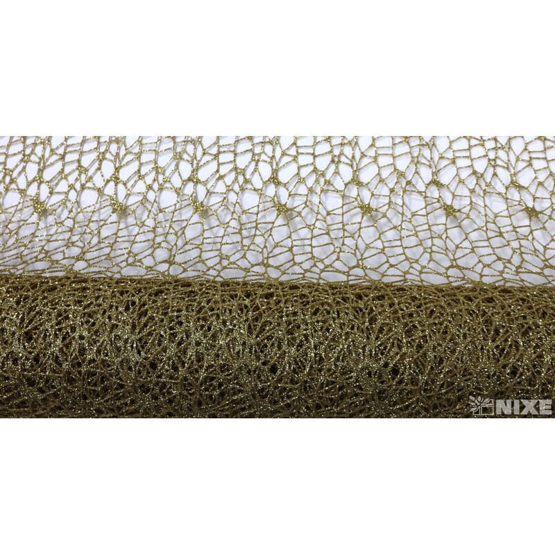 ROLE SPIDER CRUDE METAL 48cmx5yd*ZLATÁ