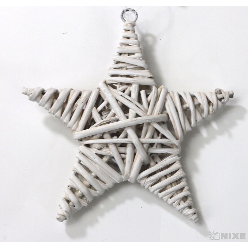 ZÁVĚS HVĚZDA 15cm*BÍLÁ