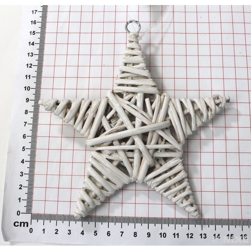 ZÁVĚS HVĚZDA 15cm*BÍLÁ