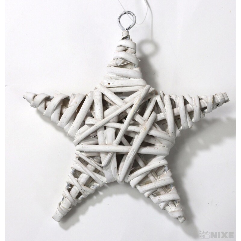 ZÁVĚS HVĚZDA 12cm*BÍLÁ