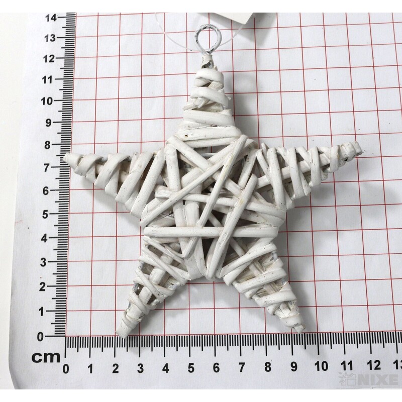 ZÁVĚS HVĚZDA 12cm*BÍLÁ