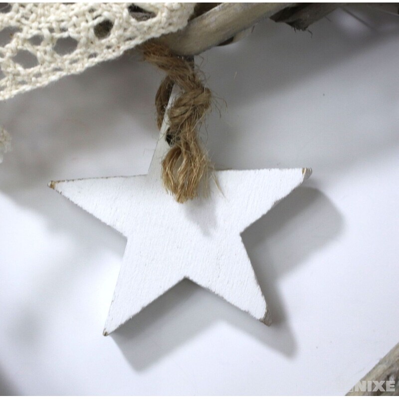 ZÁVĚS SRDCE 15cm*PŘÍRODNÍ