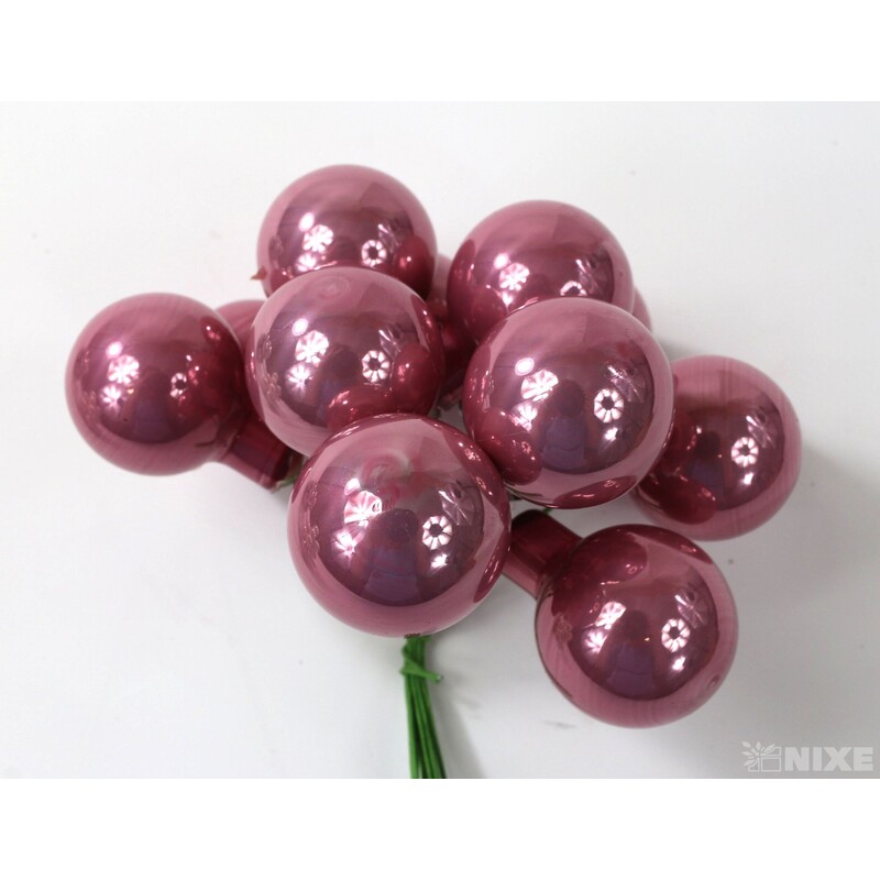 KOULE NA DR. 2x10,5cm 144ks*RŮŽOVÁ+ŠEDÁ+BÍLÁ