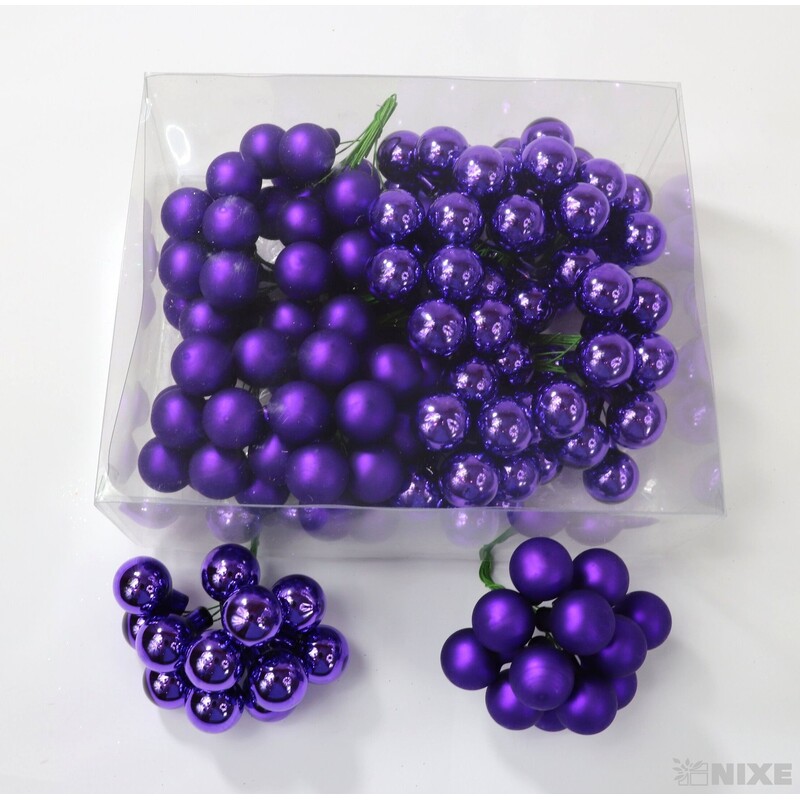 KOULE NA DR. 2x10,5cm 144ks MIX*FIALOVÁ