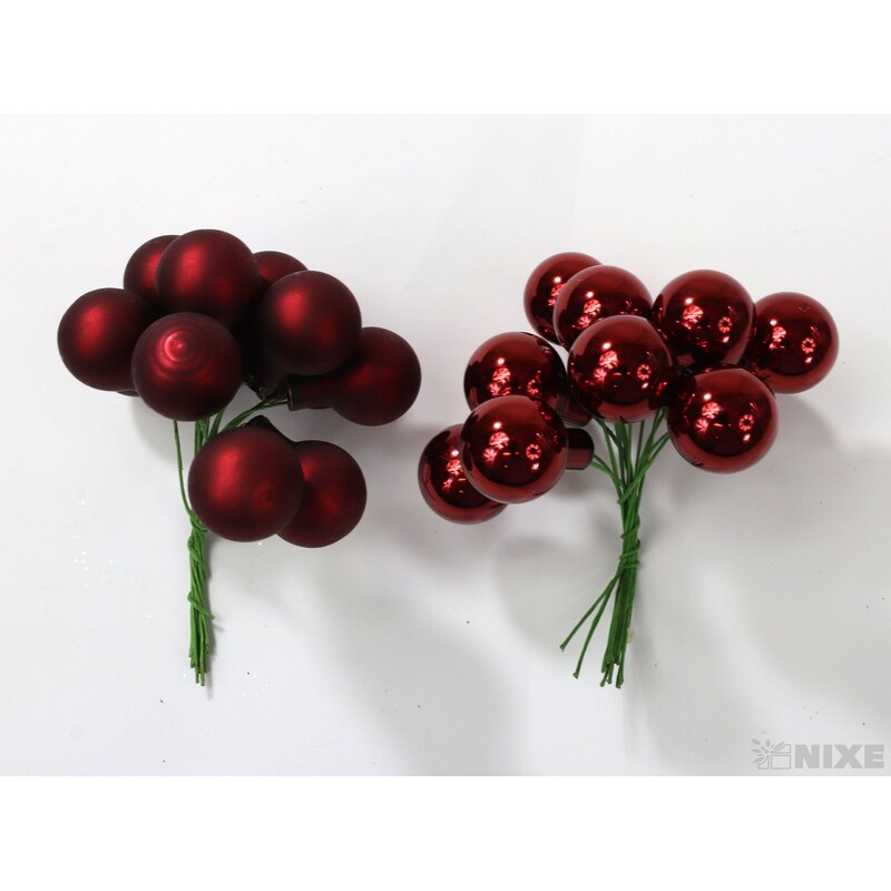 KOULE NA DR. 2x10,5cm 144ks MIX*ČERVENÁ TM.