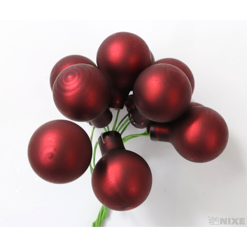 KOULE NA DR. 2x10,5cm 144ks MIX*ČERVENÁ TM.