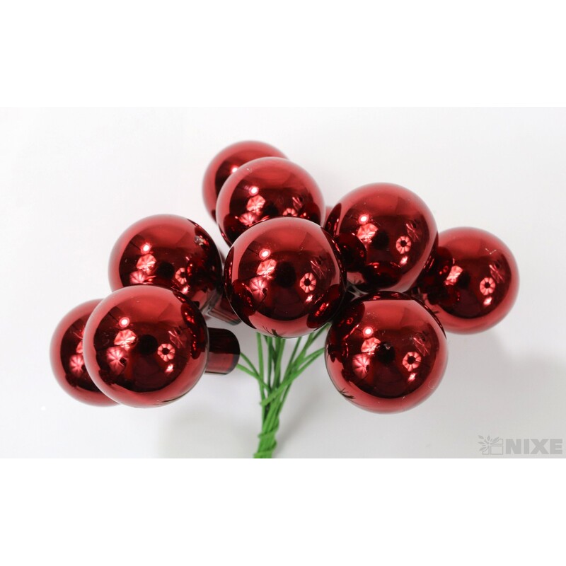 KOULE NA DR. 2x10,5cm 144ks MIX*ČERVENÁ TM.