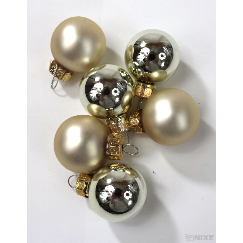 KOULE ZÁVĚS 2,5cm 48ks MIX*ŠAMPÁŇ